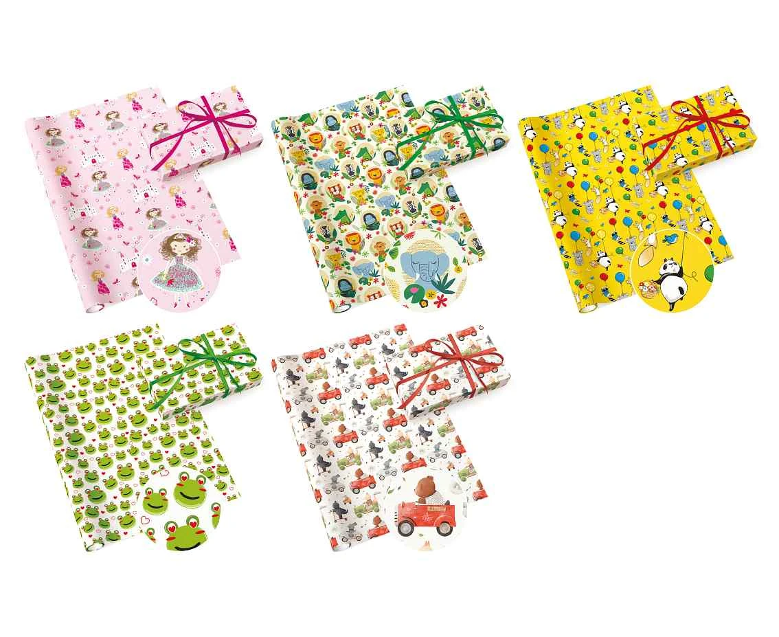 PAW Neutral 44 gift paper, mix of patterns, 70x200 cm