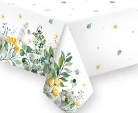 POLMAK Paper Tablecloth Watercolor, Flowers, Leaves, 120x180cm
