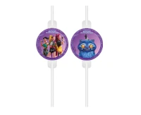 Straws with medallion K-POP DEMON HUNTERS, 4 pcs.