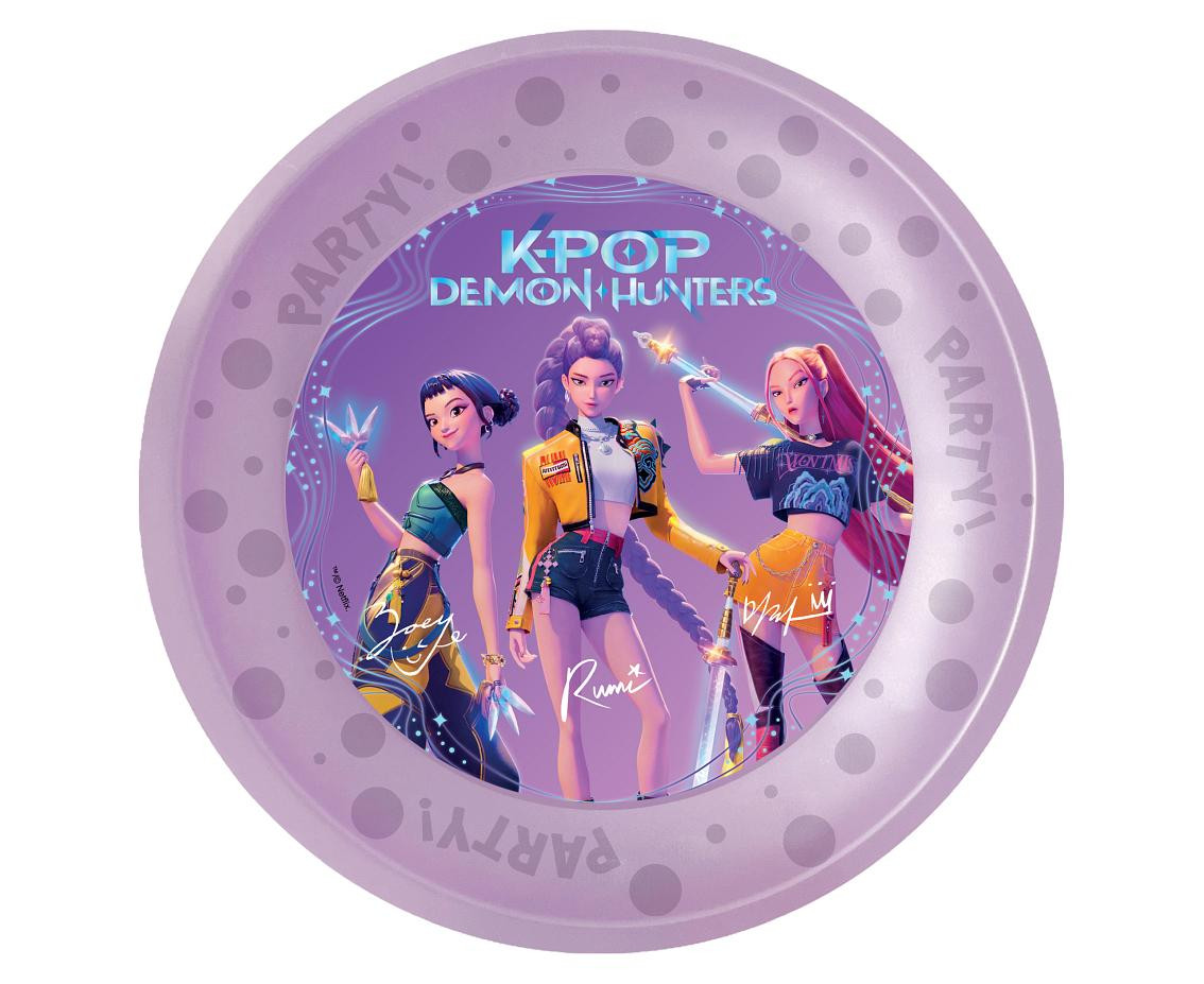 Reusable plates K-POP DEMON HUNTERS, 21 cm, 4 pcs.