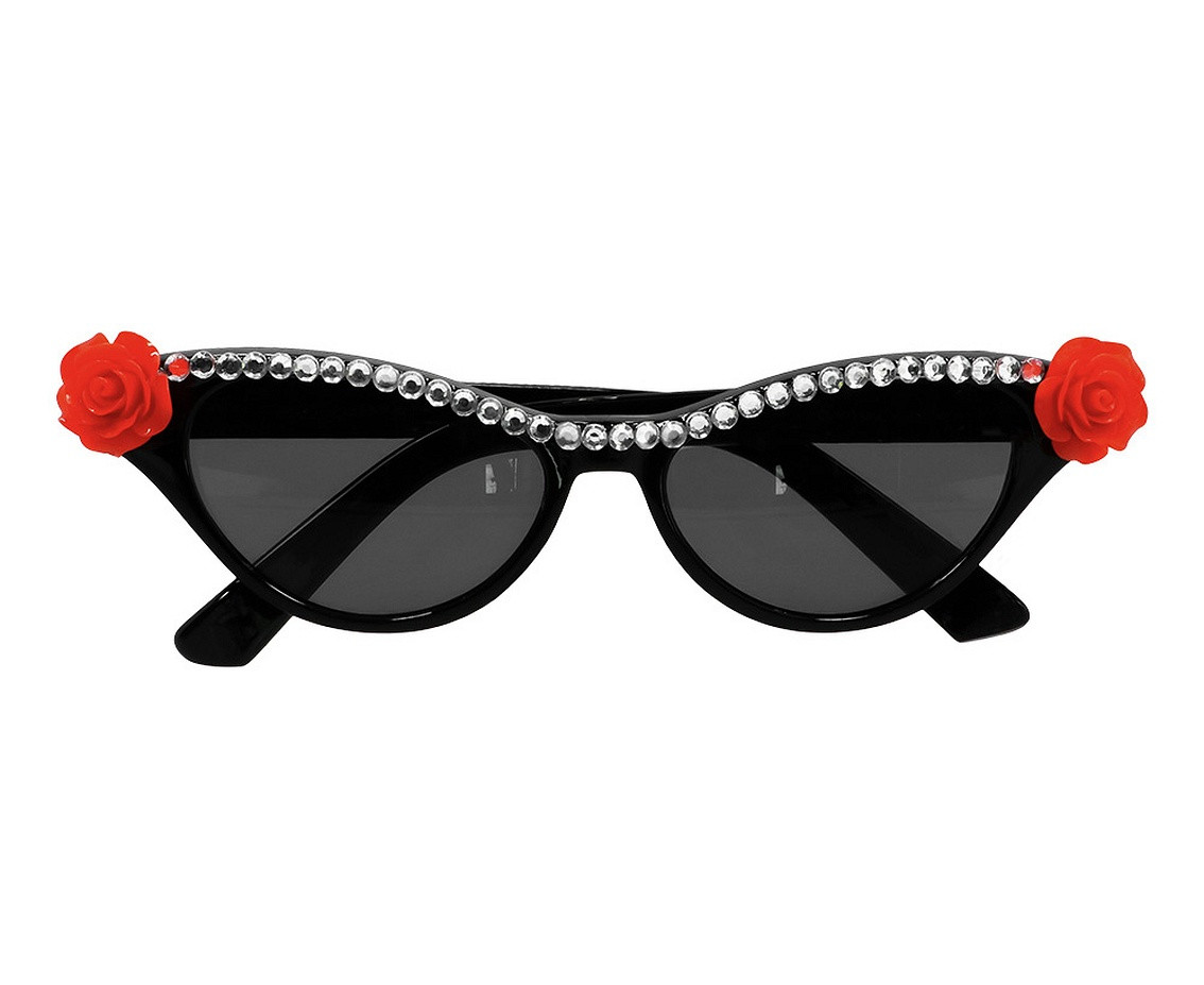 Set Vintage (hair accessory, party glasses, necklace and 2 gloves)