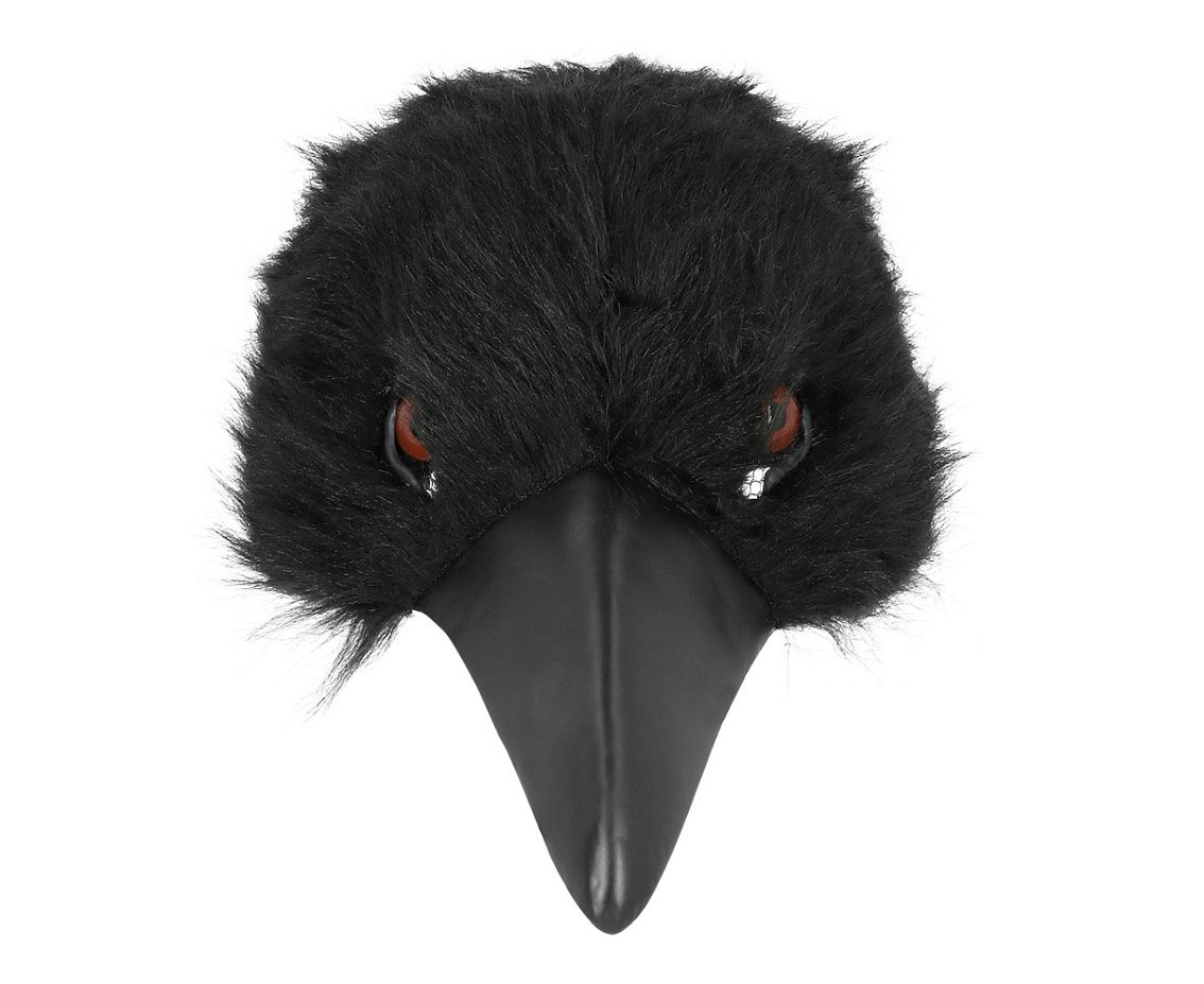Plush half mask Crow