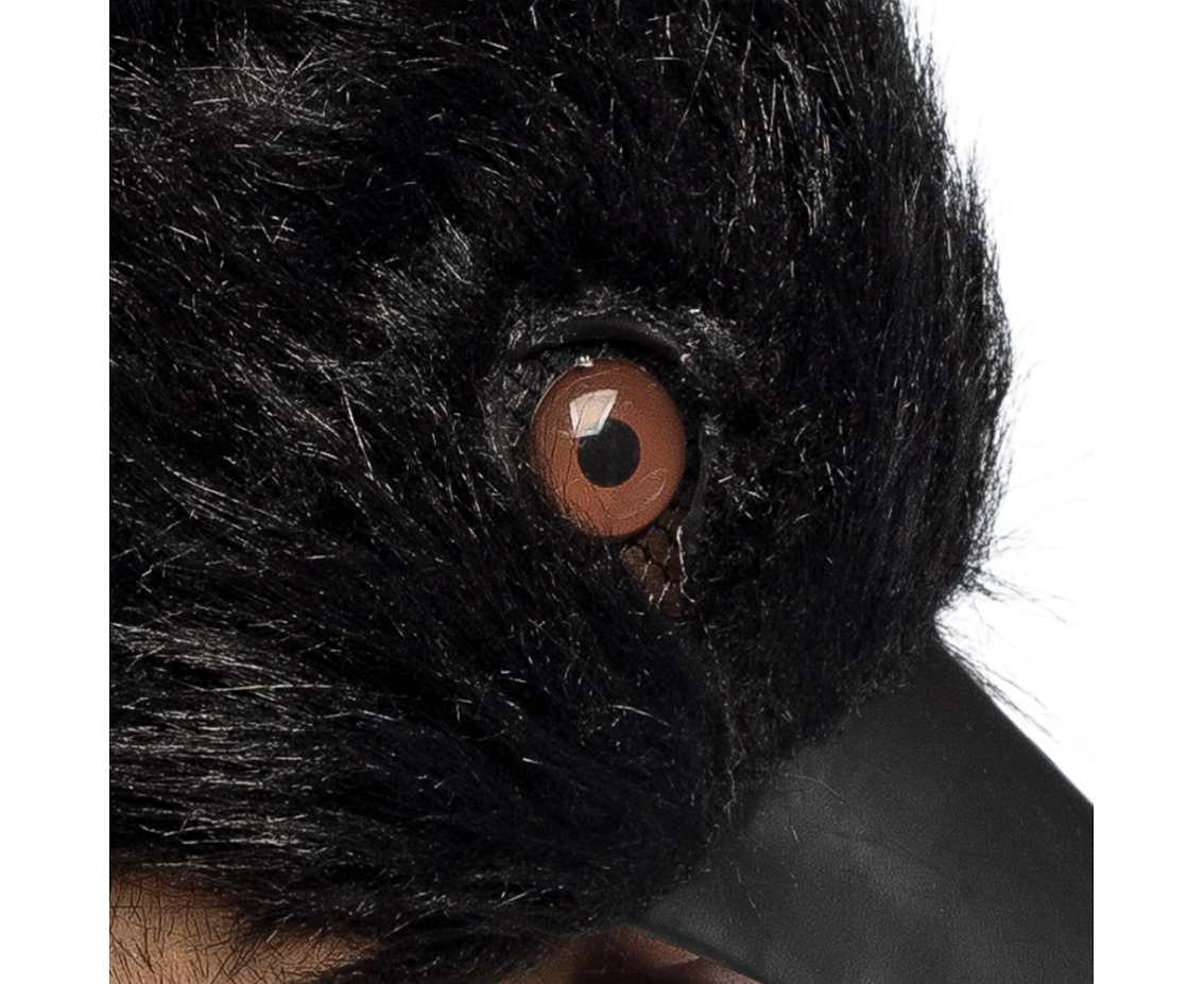 Plush half mask Crow