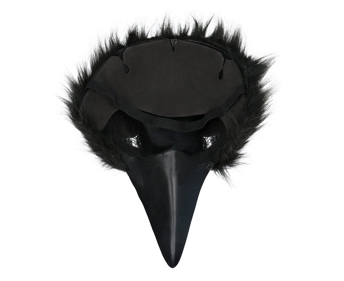 Plush half mask Crow