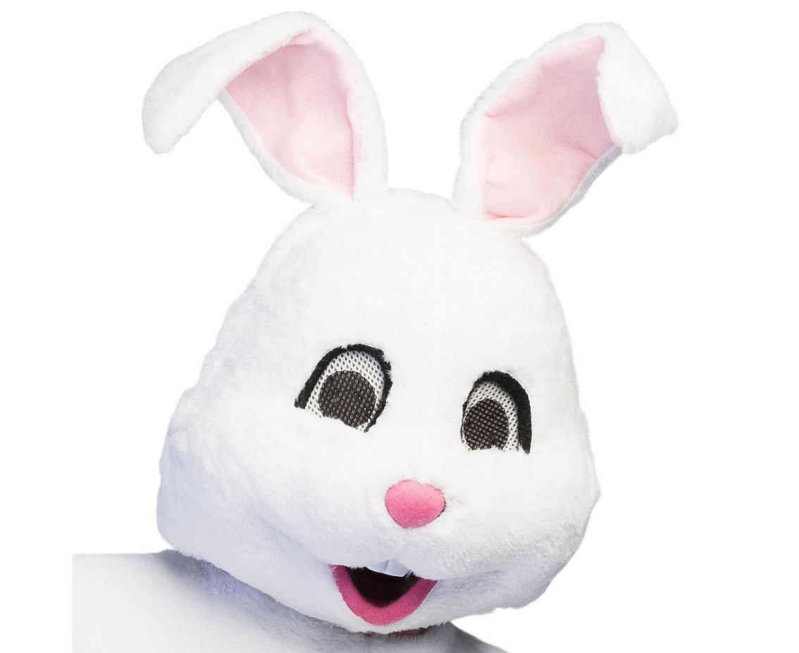 Bunny plush costume for adults (one size)