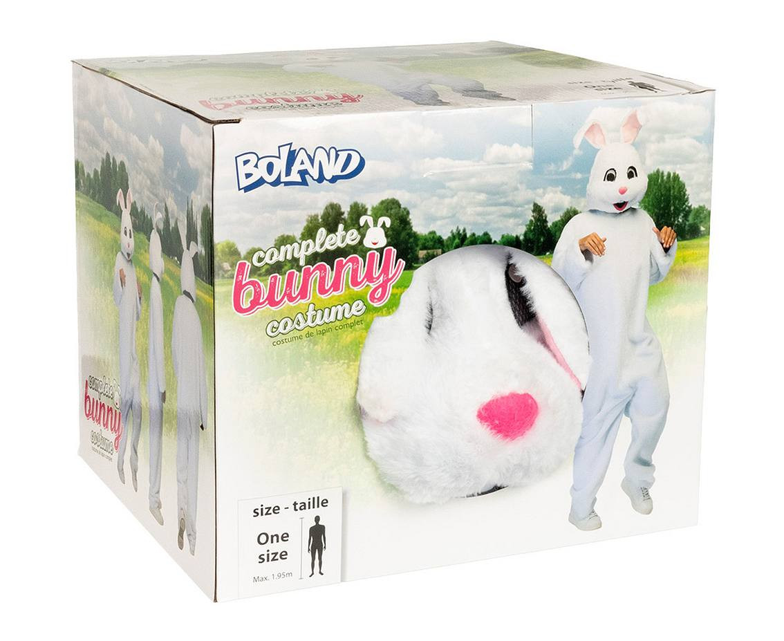 Bunny plush costume for adults (one size)