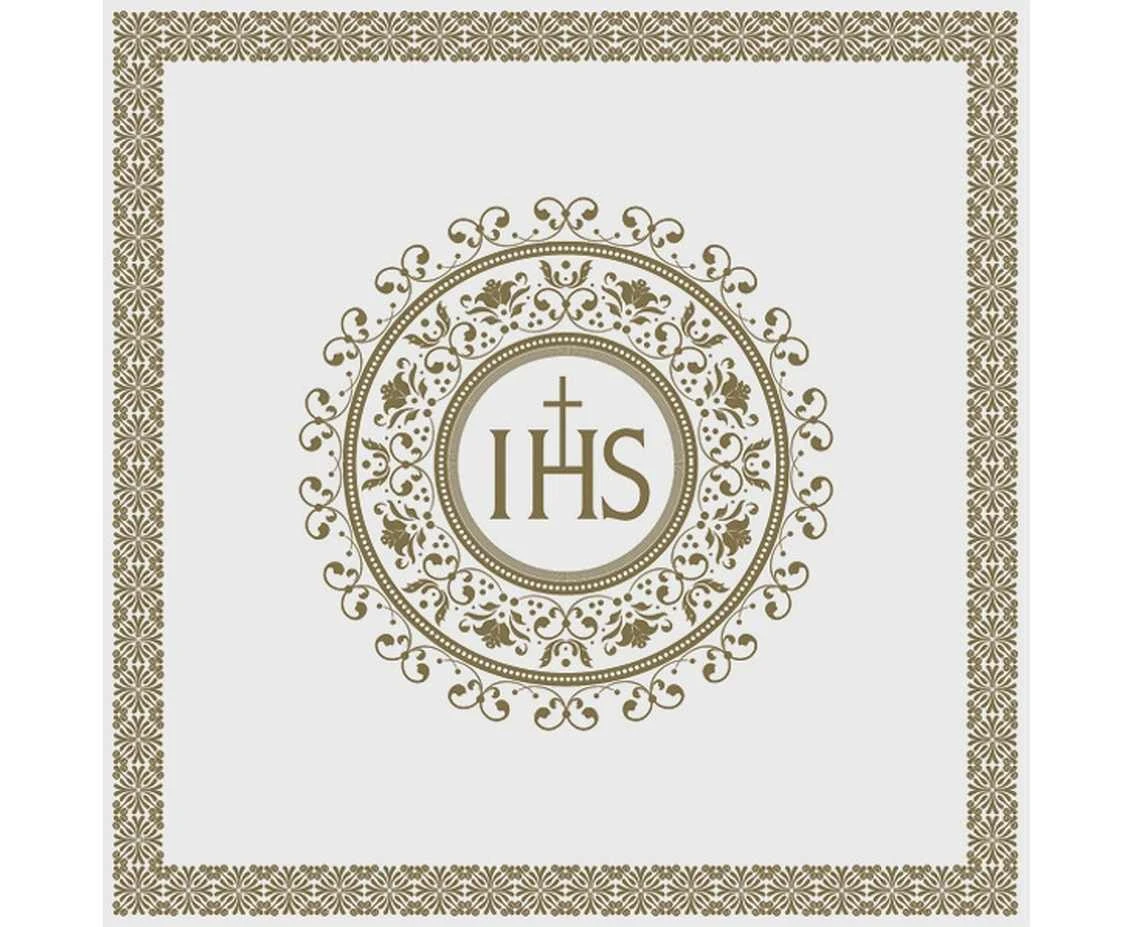 POLMAK Napkins First Communion, gold emblem, 33x33 cm, 20 pcs.