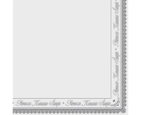 POLMAK Napkins First Communion silver, silver frame, 33x33 cm, 20 pcs.