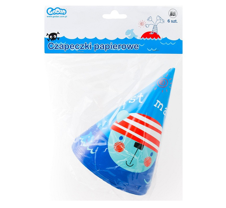 Paper hats "Ahoj", 6 pcs EOL