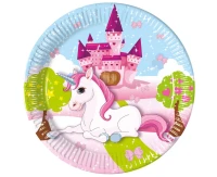 Paper plates Unicorn, next generation, 20 cm, 8 pcs (plastic-free)