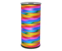 Glitter deco ribbon, rainbow, 100y (92 m)