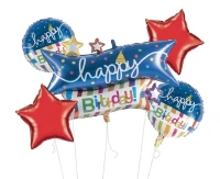 Foil balloons Happy Birthday set, 5 pcs