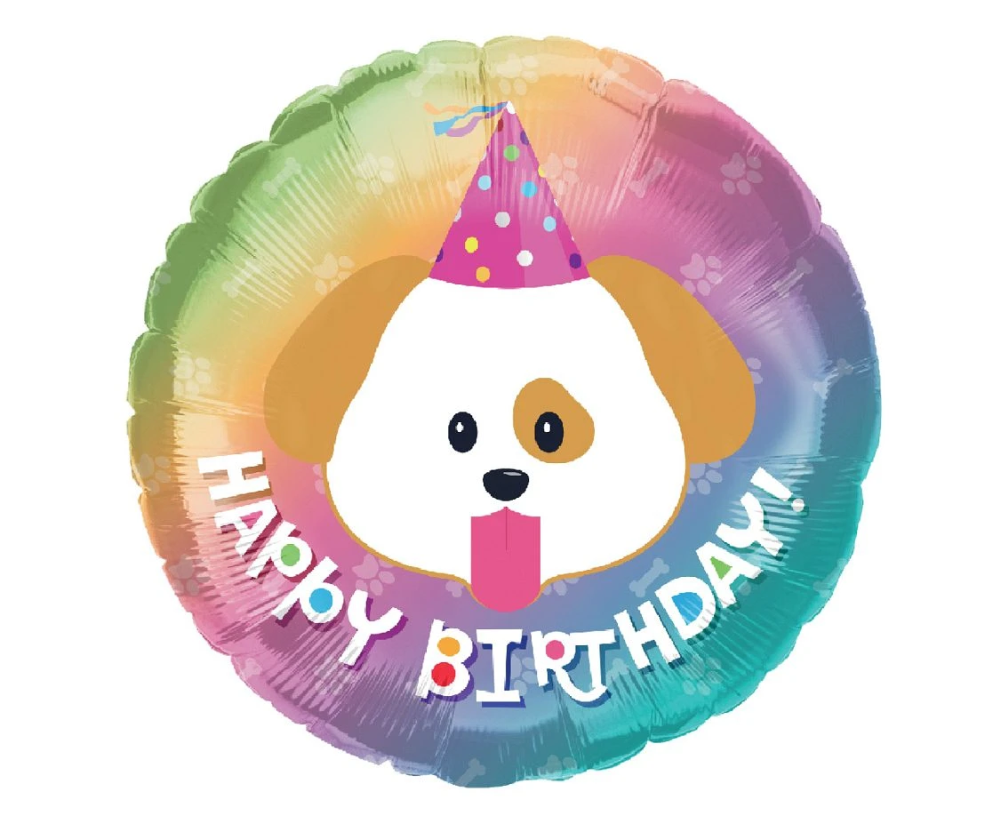 Foil balloon 18" Birthday Doggy