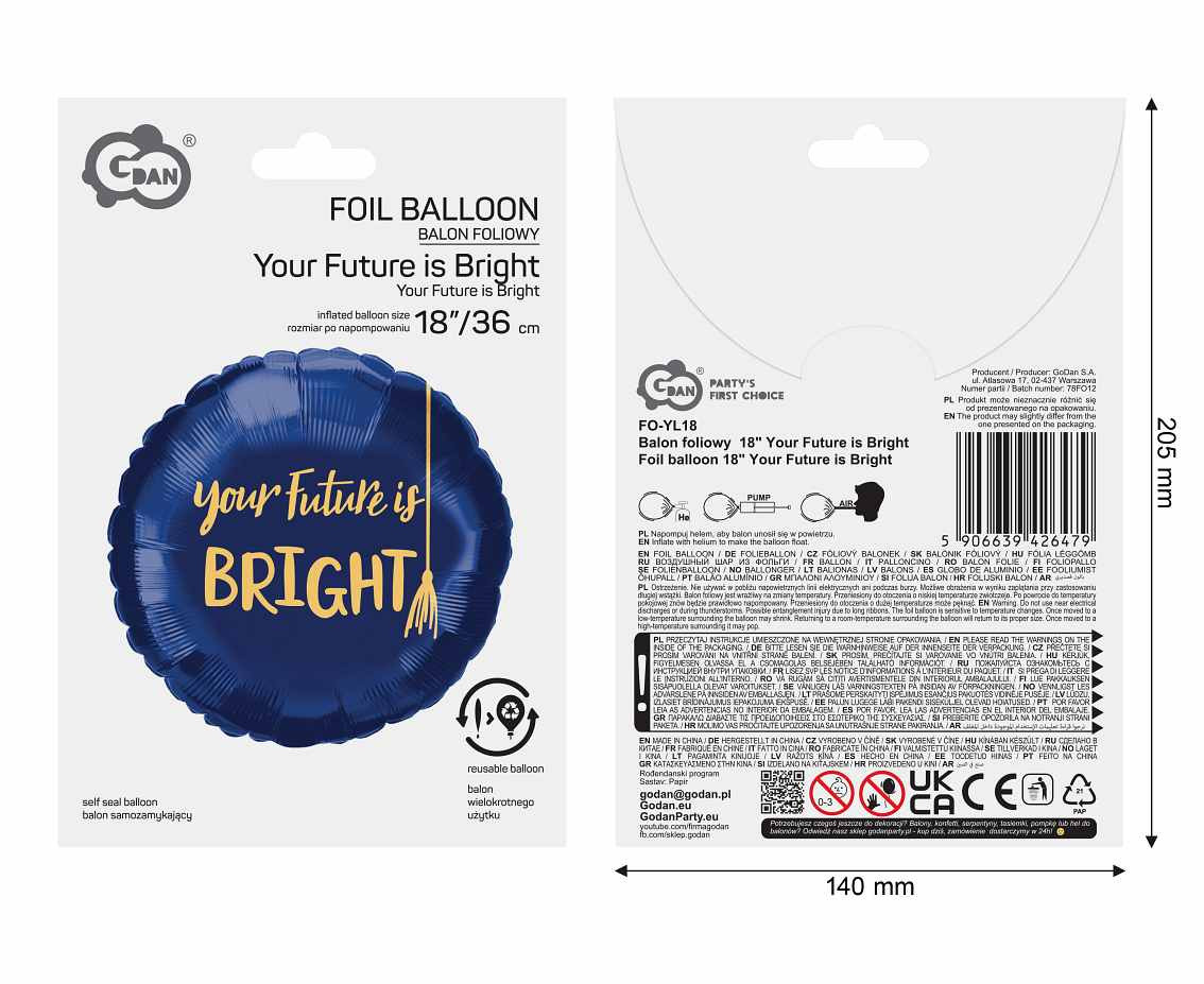 Foil balloon 18" Your Future is Bright