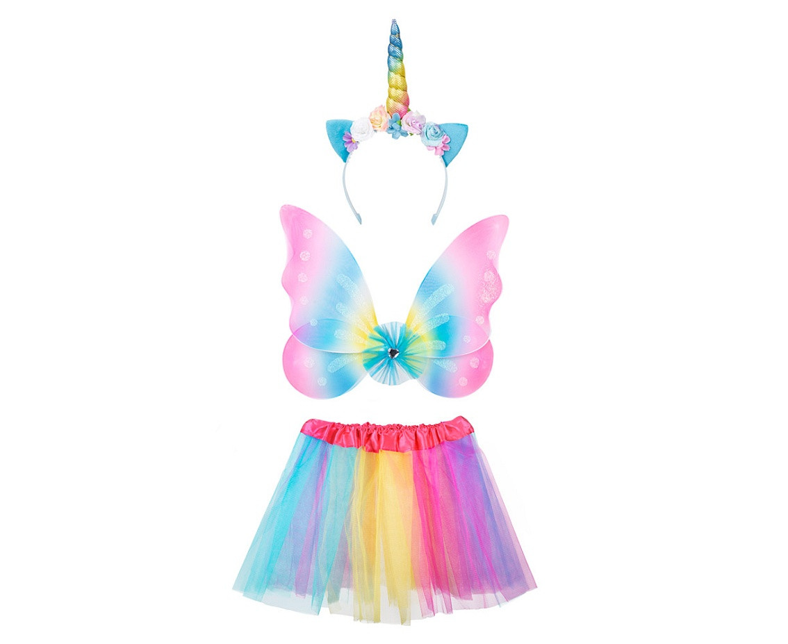 Set Unicorn fairy (tiara, wings and tutu)
