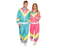 Shell suit Retro dude neon blue UV (L)