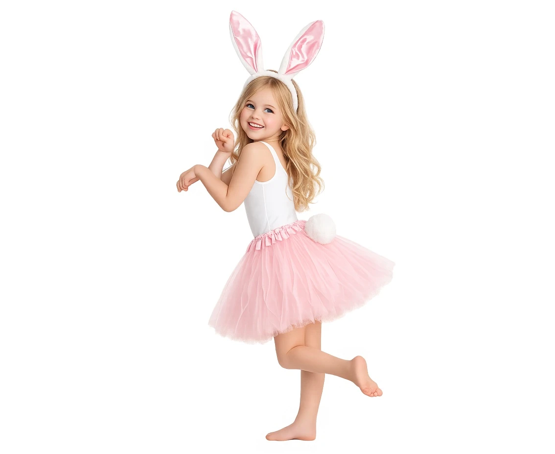 Pink Bunny Set (skirt, headband, bow tie)