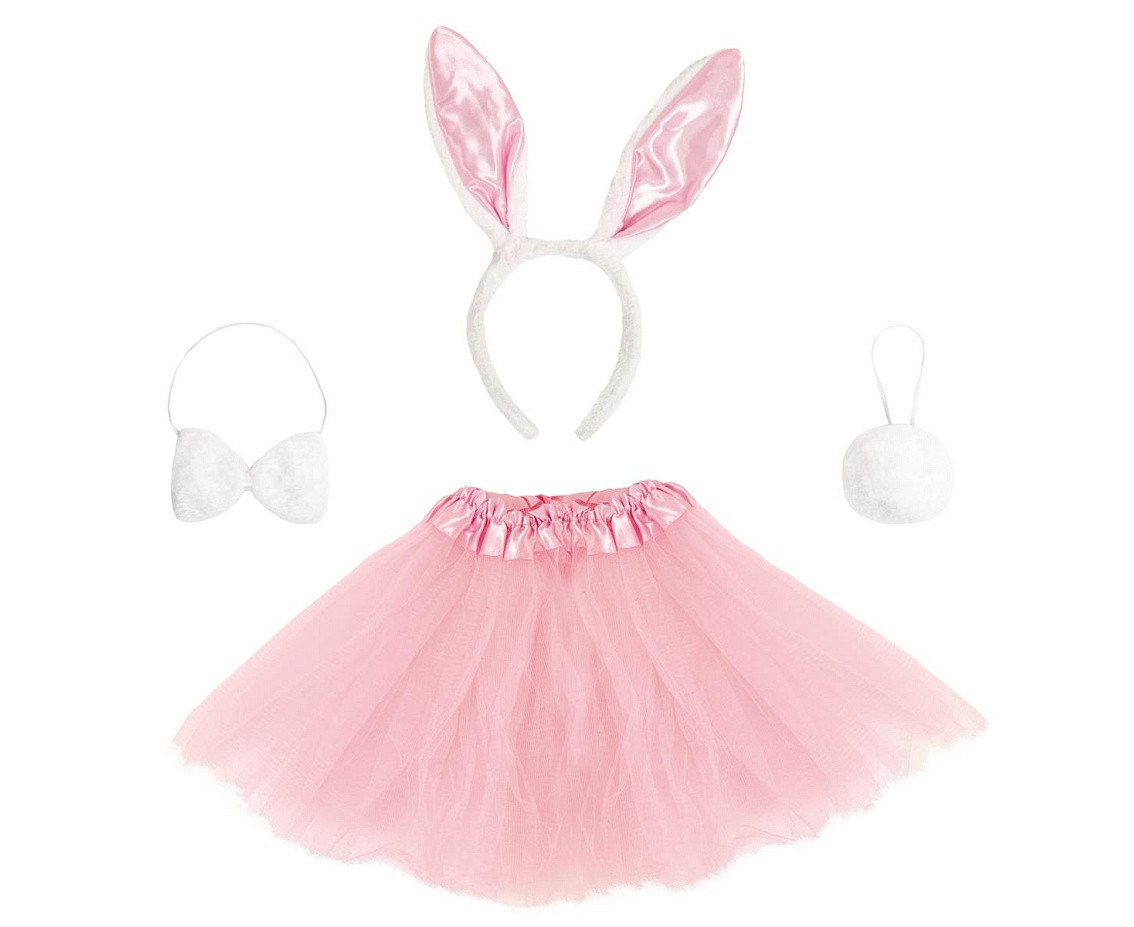 Pink Bunny Set (skirt, headband, bow tie)