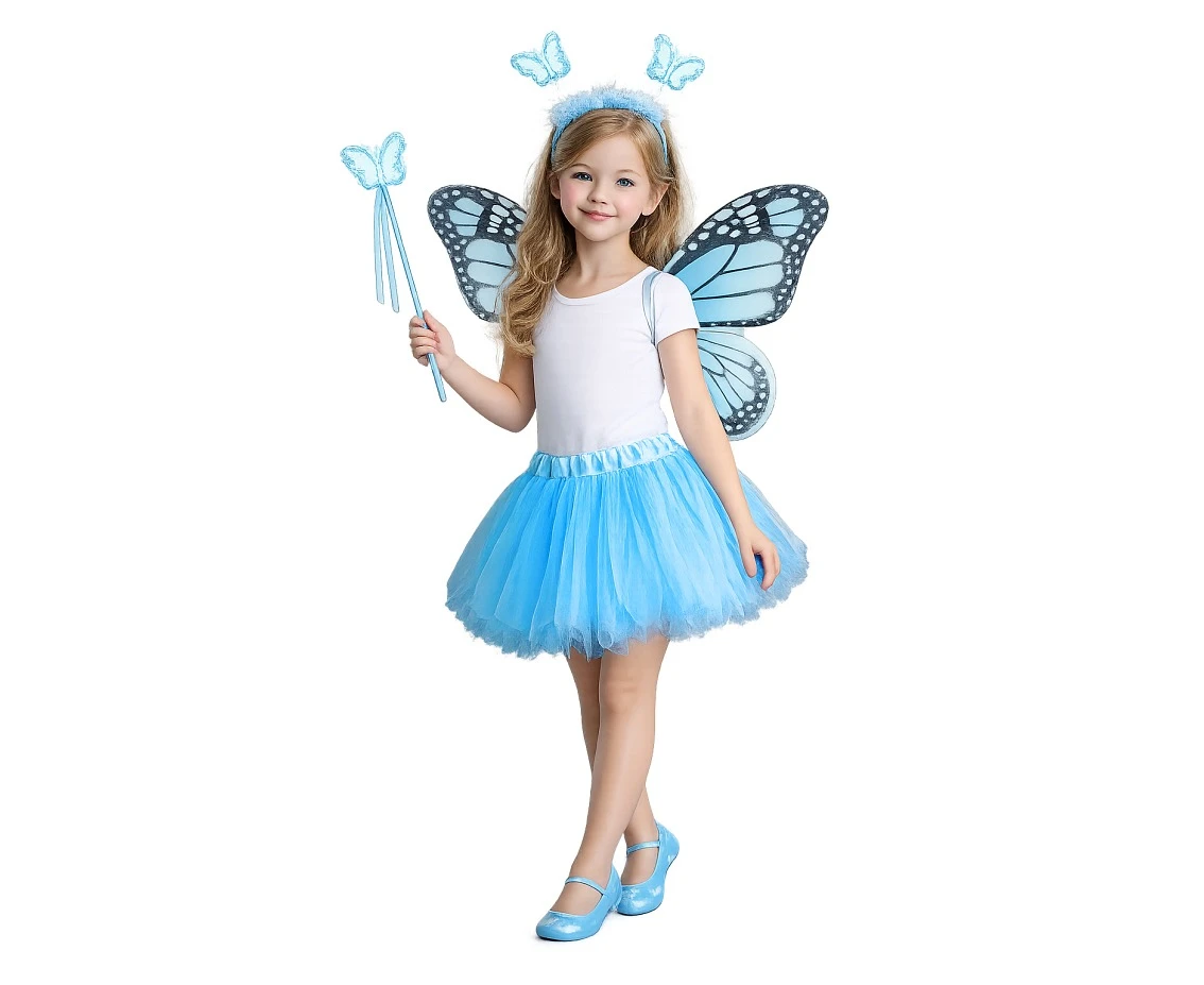 Blue Butterfly Set (wand, skirt, headband)