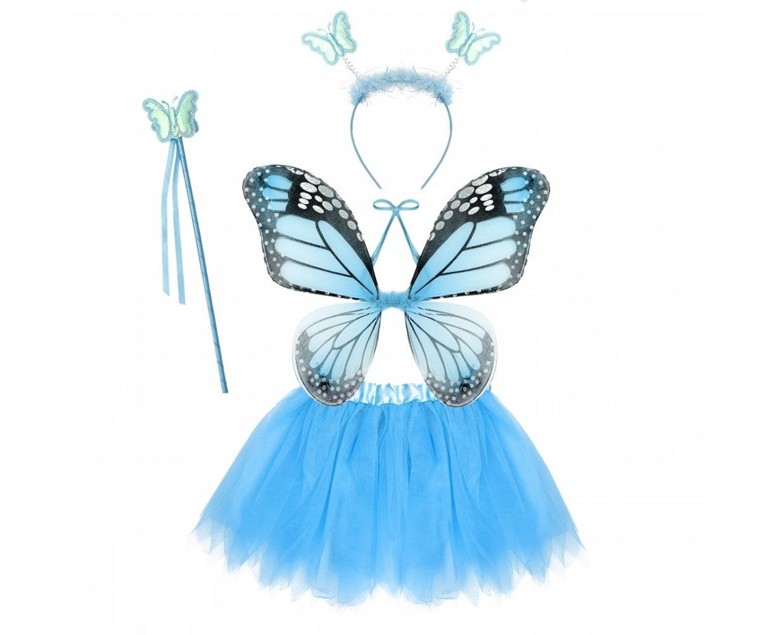 Blue Butterfly Set (wand, skirt, headband)