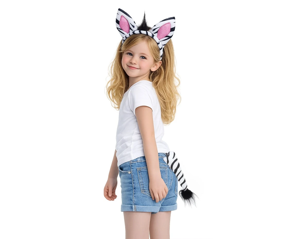 Zebra Set (headband, ears, tail)