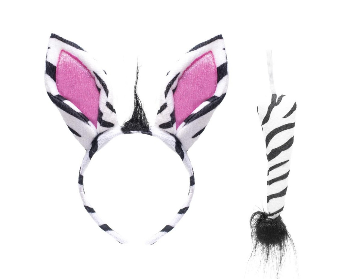 Zebra Set (headband, ears, tail)