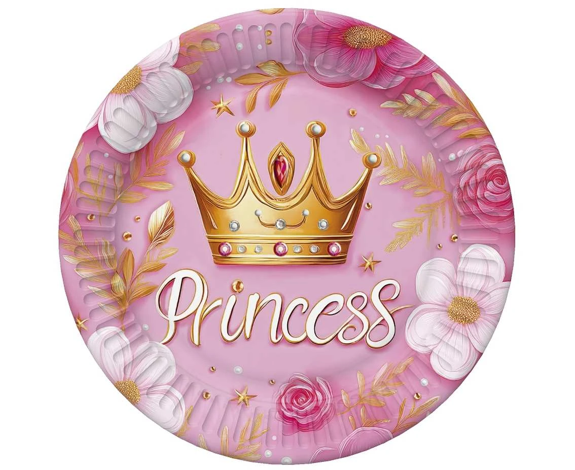 POLMAK Princess Crown Plates, 18 cm, 8 pcs.