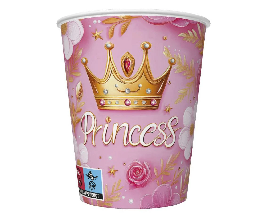 POLMAK Princess Crown Cups, 250 ml, 8 pcs.
