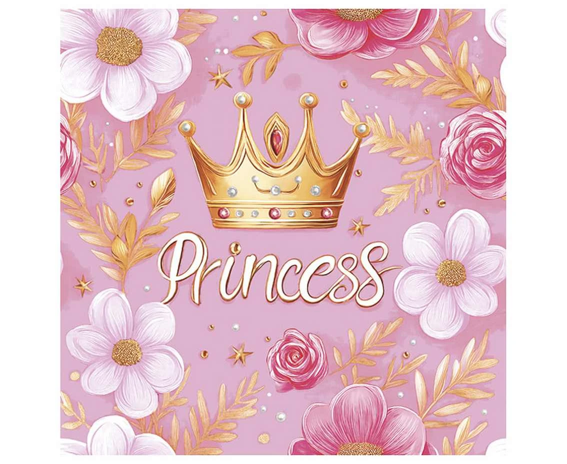 POLMAK Princess Crown Napkins, 33x33 cm, 20 pcs.