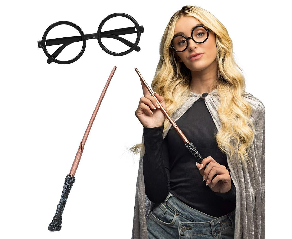 Set Wizard (party glasses and magic wand)