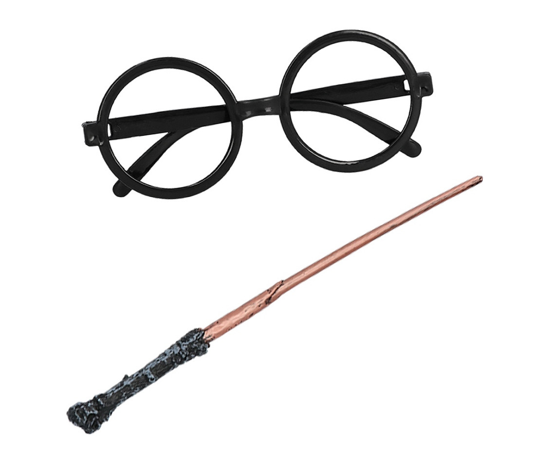 Set Wizard (party glasses and magic wand)