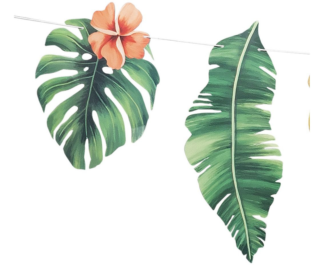 Paper garland Tropical leaves (3 m)