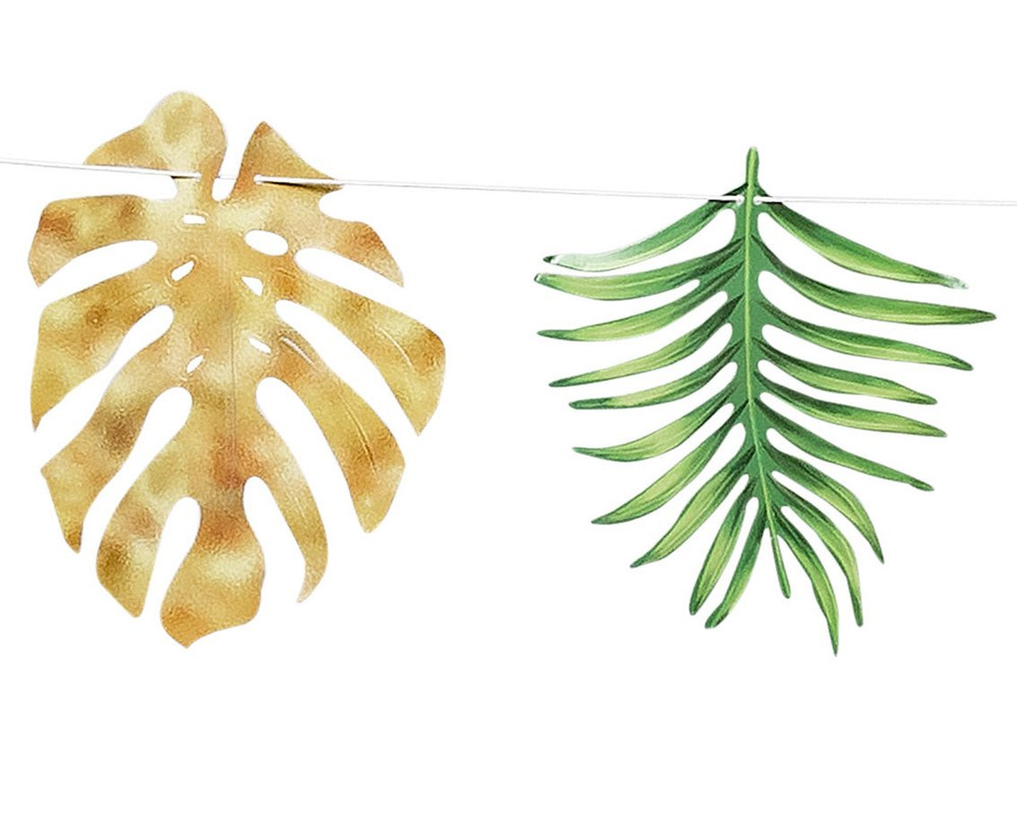 Paper garland Tropical leaves (3 m)