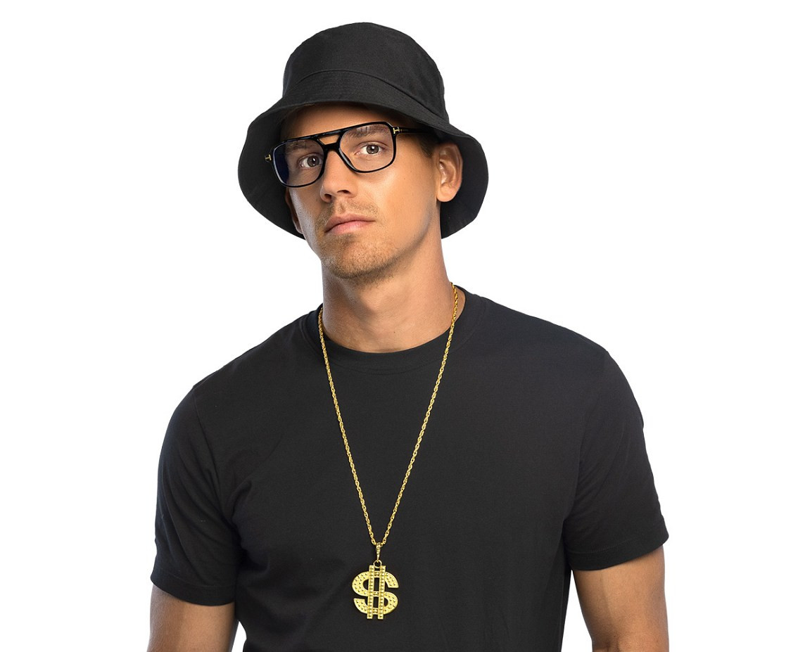 Set Rapper (bucket hat, party glasses and necklace)