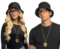 Set Rapper (bucket hat, party glasses and necklace)