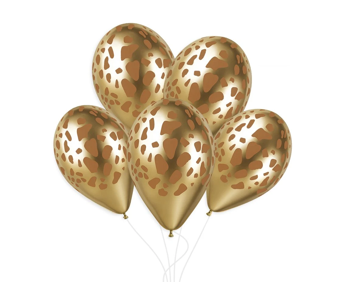 Balloons Gemar 13", giraffe print, latte, FSC, 50pcs