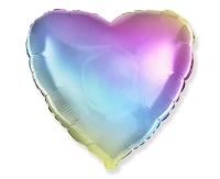 Foil Balloon 18" FX - Heart (Pastel Gradient), packed