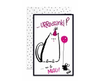 Birthday Card Kitten in a Hat