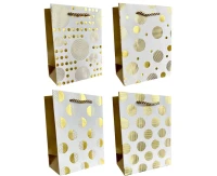 JUPITER Gift bag A5 Gold dots 31x44x12 cm. mix, 1 pc.