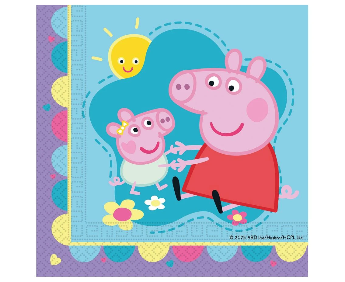Peppa Pig paper napkins, size 33x33 cm, 20 pcs. (FSC)