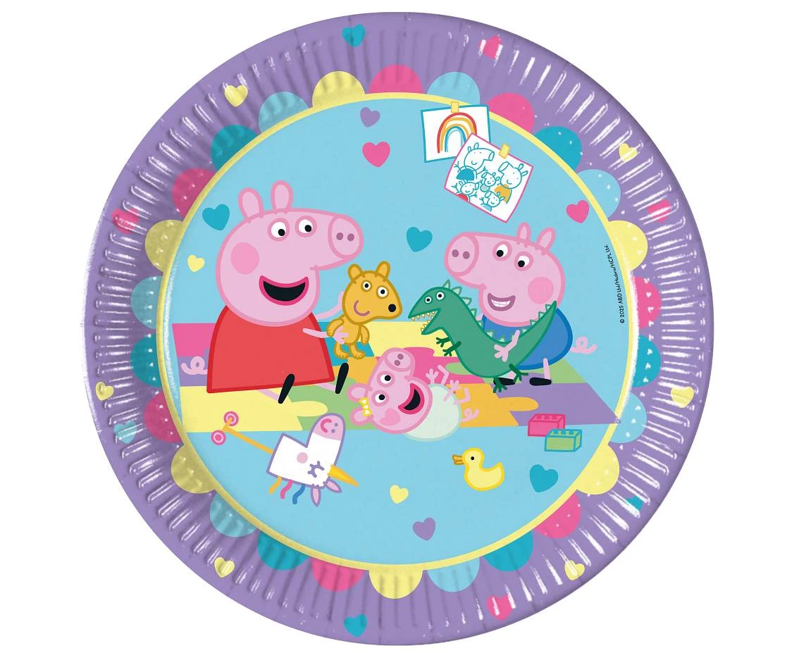 Peppa Pig paper plates, next generation, 23 cm, 8 pcs. (FSC)