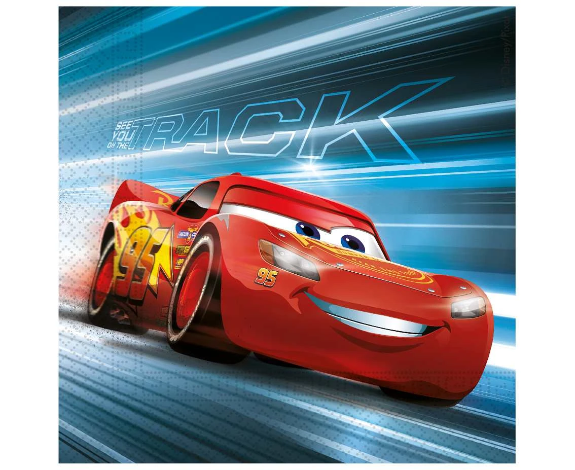 Cars 3 paper napkins, size 33x33 cm, 20 pcs. (FSC)