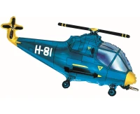 Foil Balloon 24" FX - "Helicopter" (blue), packed