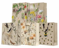 Gift bag, mix of patterns, 20x25x10 cm, 10 pcs