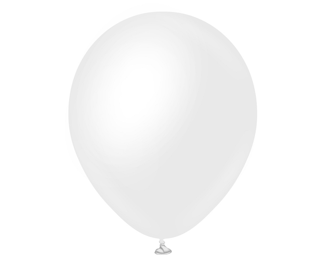 Kalisan Balloons 11", Opaque Satin Snow White, 50 psc.
