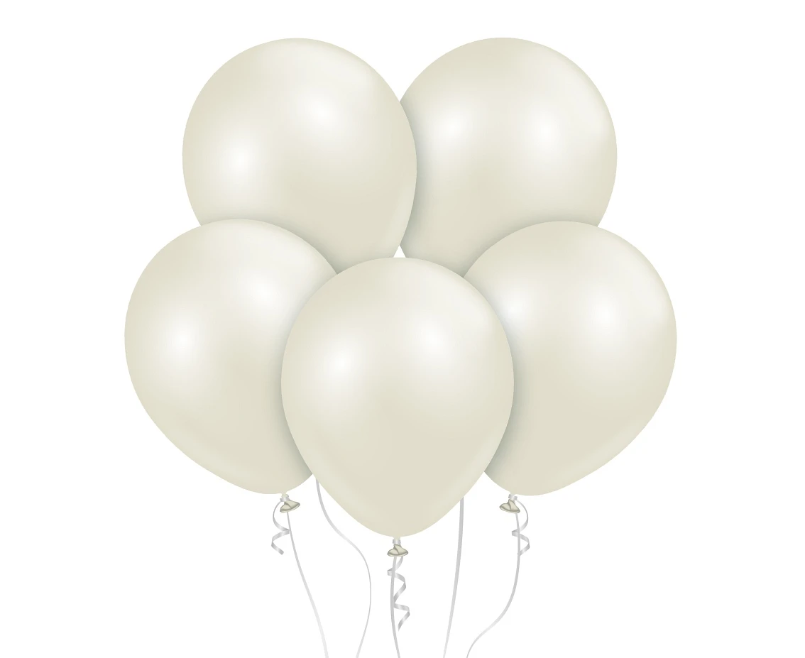 Kalisan Balloons 12", Aura Ivory White, 50 psc.