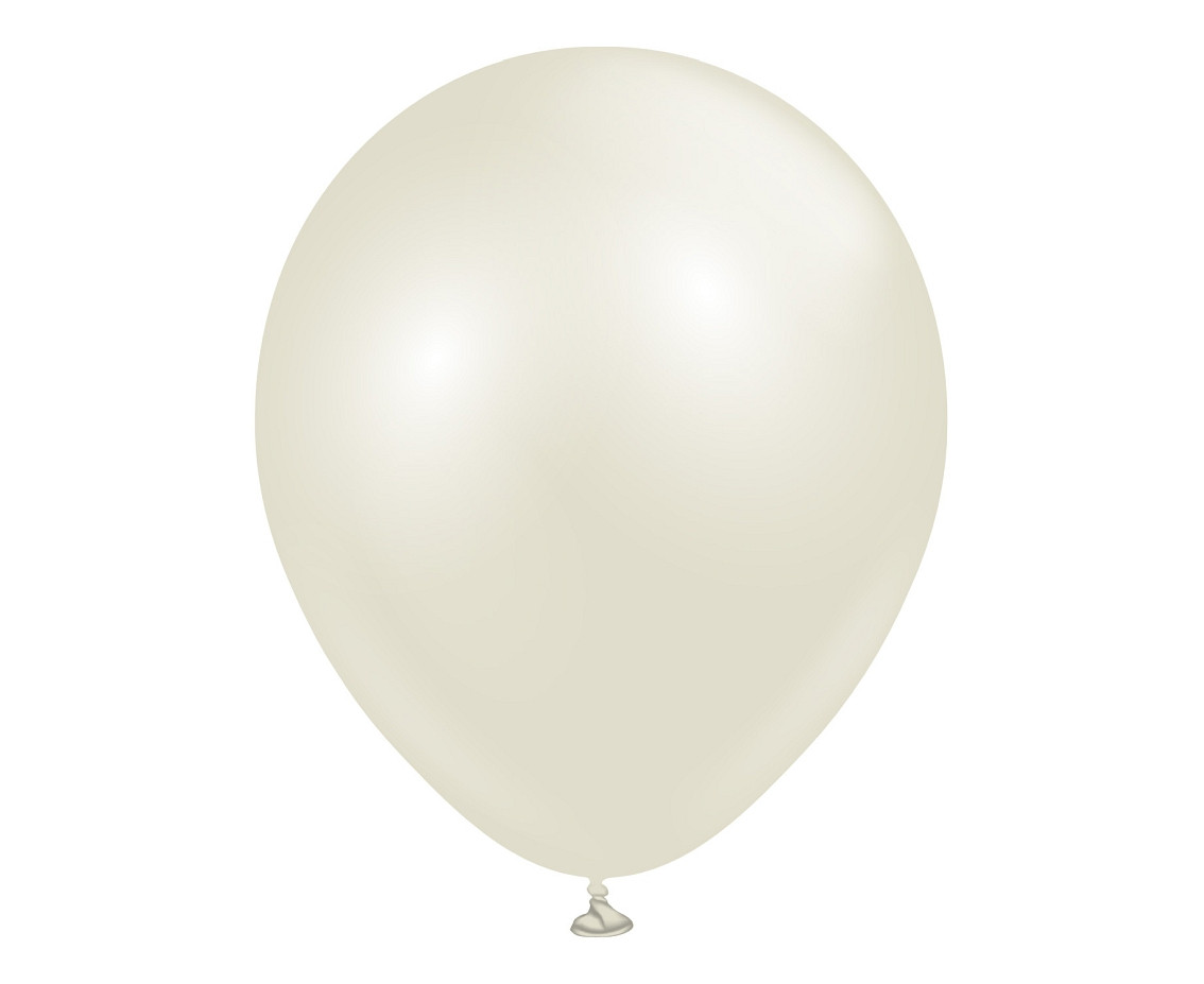 Kalisan Balloons 12", Aura Ivory White, 50 psc.