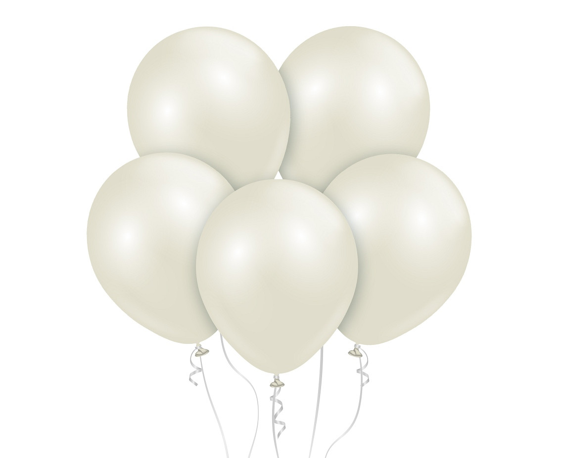 Kalisan Balloons 18", Aura Ivory White, 25 psc.
