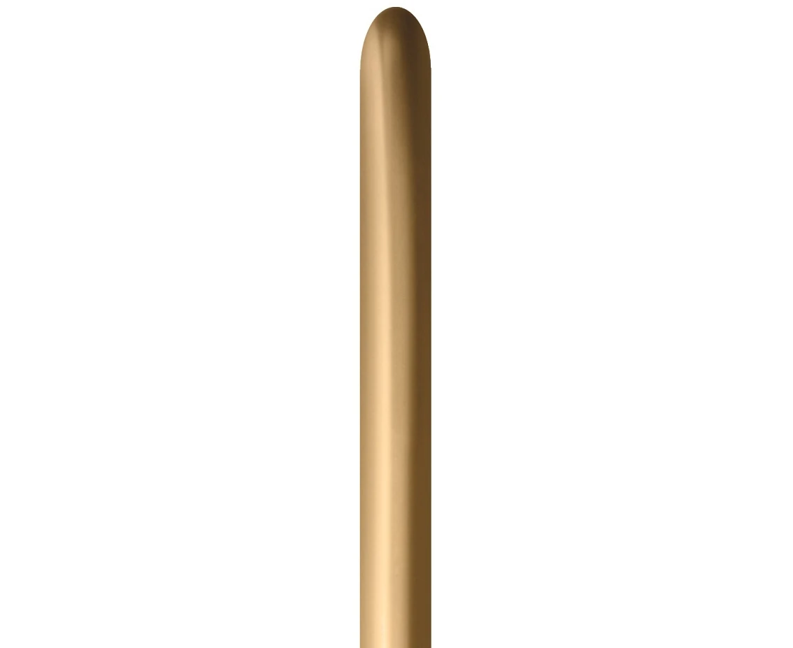 Sempertex Balloons 260, Nozzle Up, Gold, 50 pcs.