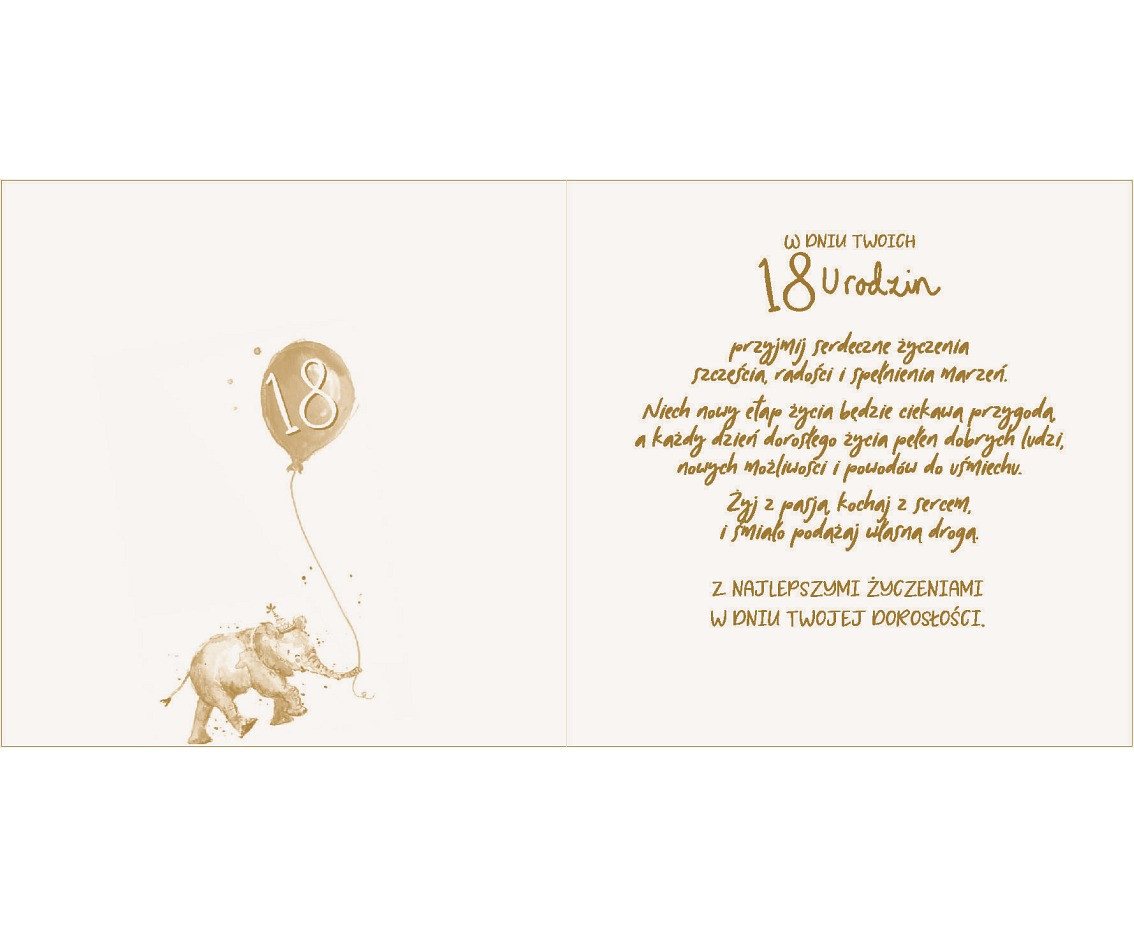 Birthday card 18th birthday, Birthday elephant